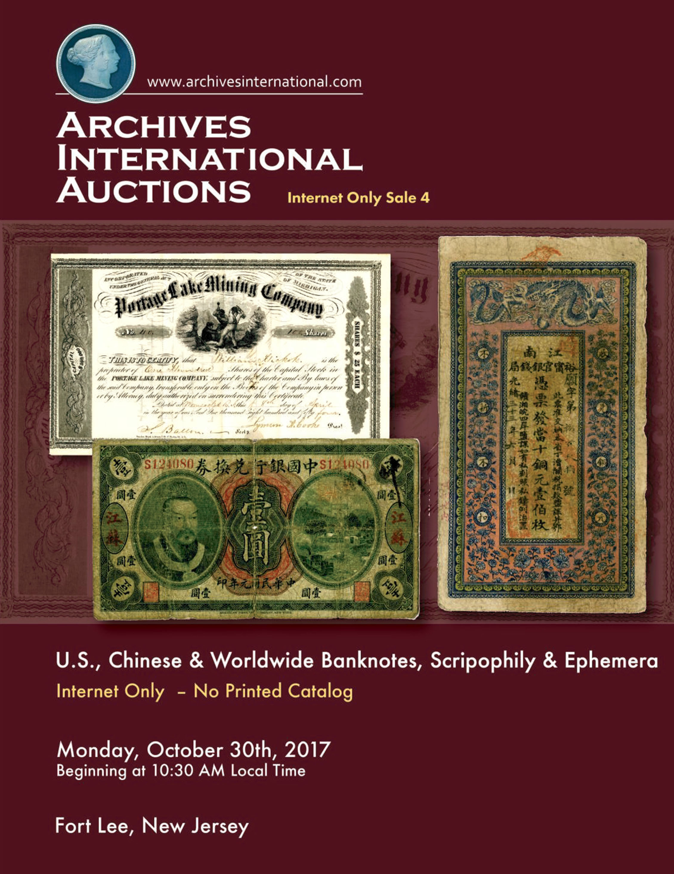 Cover Archives International Auctions Internet Sale 4